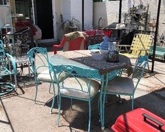 Metal Dining Set and Cabana