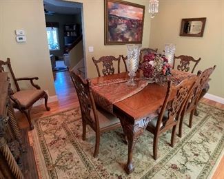 Chippendale Style Dining Room Table Set by Casa Stradivari