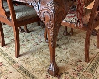 Chippendale Style Dining Room Table Set by Casa Stradivari