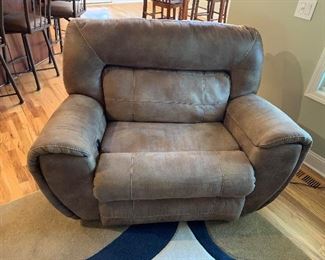 Suede Oversized Powered Lounge Chair by Southern Motion