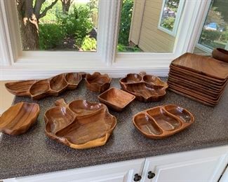 Teak Wood Serving Pieces