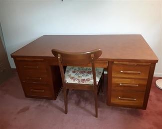Wooden Desk and Chair