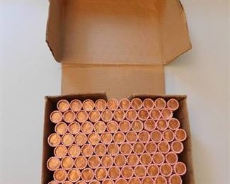 1984 D 100 rolls of uncirculated pennies - Value $50 - In Original Package