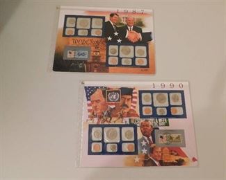 Lot of 1987 & 1990  US Proof Sets (each contents set from Philadelphia & Denver Mints)