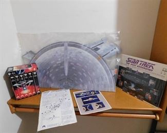 Star Trek Lot (VHS collection, Cardboard USS Enterprise Mobile, & Calender)