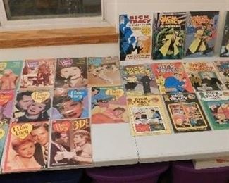 Lot of Dick Tracy Comics & I Love Lucy Comics