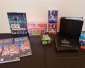 Lot of (5) Sealed 1990's Football Cards, Collector Books and (5) Super Bowl 27 Programs