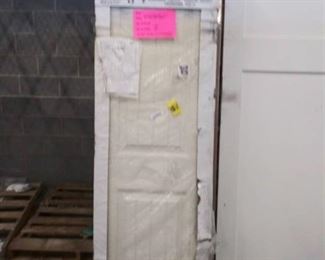 47 in. x 80 in. 107 Series Primed 2 Panel Bead Board Curved Primed MDF Sliding Door