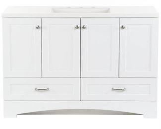 Lancaster 48 in. W x 18.75 in. D Bathroom Vanity in White