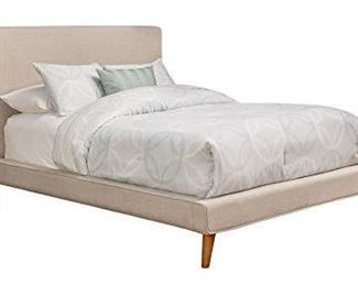 Alpine Furniture 1096EK Britney Bed Frame, King Sized, Gray