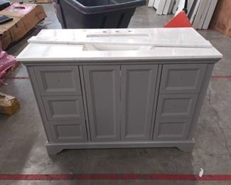 Stratfield 48 in. W x 21.69 in. D x 34.25 in. H Bath Vanity Cabinet Only in Sterling Gray