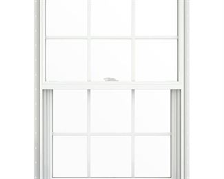 29.5 in. x 35.5 in. V-2500 Series White Vinyl Single Hung Window with Colonial Grids/Grilles