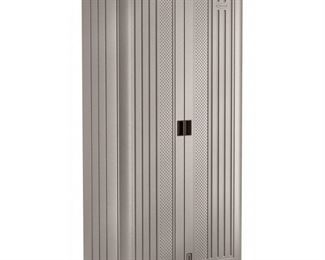 Suncast 80.25 in. H x 40 in. W x 20.25 in. D 3-Shelf Resin Mega Tall Storage Freestanding Cabinet in Platinum