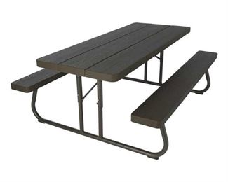 Lifetime 6 ft. Wood Grain Folding Picnic Table