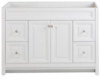 Home Decorators Collection Brinkhill 48 in. W x 21.65 in. D x 34.25 in. H Bath Vanity Cabinet Only in White