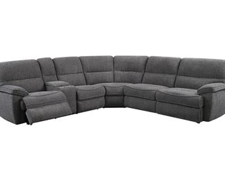 Aurora Platinum Sleeper Power Reclining Sectional with Four Inch Memory Foam Mattress