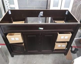 Brinkhill 48 in. W x 34 in. H x 22 in. D Bath Vanity Cabinet Only in Chocolate