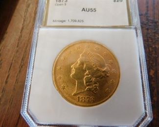 1873 $20 Gold Liberty