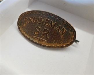 SR Engineman Railroad hat pin