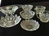 Lot#DA: 4 Assorted pressed glass items