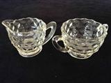 Lot#DA: 4 Assorted pressed glass items