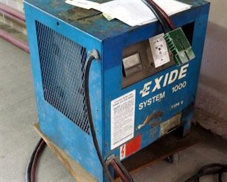 Exide Electric Battery Charger, System 1000, Type G Model #G1-18-865B, 220 Hook-up, 36 Volt Output, 160 Amps, Powers On