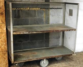 Heavy Duty Rolling Metal Mail Cart, 57" x 60" x 24"