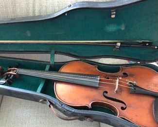 Antique Stradivarius violin w/ bow and case