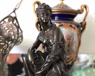 Bronze figure about 18in. tall 