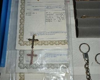 18K CROSSES WITH APPRASALS