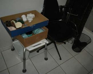 SHOWER CHAIR, BLACK CHAIR