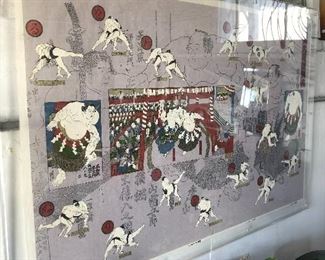 Sumo Wrestler Print In Acrylic Frame