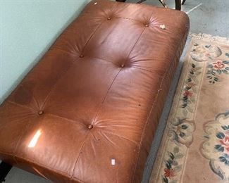 Leather Ottoman