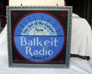 BALKEIT RADIO ADVERTISING SIGN