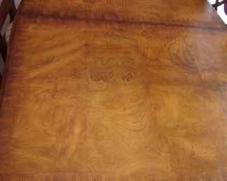 Benchmark dining room table with 2 leaves and 6 chairs. Matching china cabinet.
