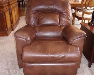 Two Flexsteel leather recliner/rockers.