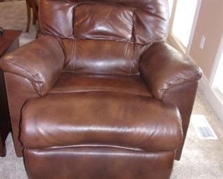 Two Flexsteel leather recliner/rockers.