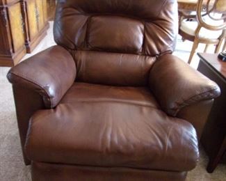 Two Flexsteel leather recliner/rockers.