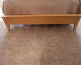 King size Serta pillow top mattress and box springs, Blonde contemporary kingsize head/footboard and side rails with matching dresser with 10 drawers/2 doors!