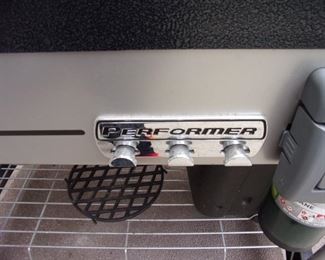 Weber 15502001 Performer Deluxe Charcoal Grill, 22-Inch, Copper -22-inch diameter porcelain-enameled bowl and lid with a cooking area of 363 square inch
Electronic Touch-N-Go gas ignition system
Aluminized steel One-Touch cleaning system with removable, high-capacity, aluminum ash catcher
Removable LCD cook timer and built-in lid thermometer
Assembled dimensions are 43.5-inch by 48-inch by 30-inch.Tuck-Away lid holder & Cover. New with cover on Amazon $450.......OUR PRICE $150