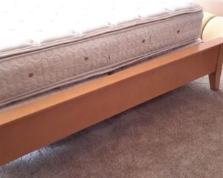 King size Serta pillow top mattress and box springs, Blonde contemporary kingsize head/footboard and side rails with matching dresser with 10 drawers/2 doors!