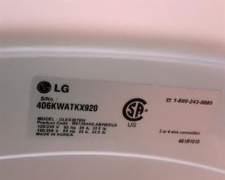 LG TrueBalance Direct Drive Front Load Washer and LG Dryer True Steam Sensor Drive 2 years old like new gently used!