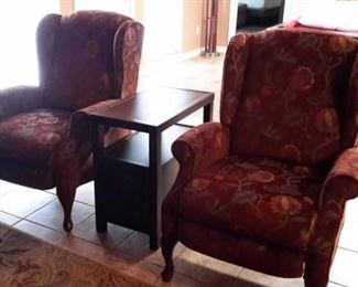 Lane upholstered recliners (2).