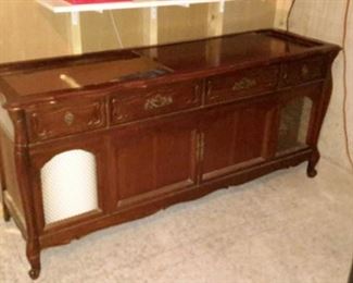 Vintage gutted stereo case...lots of storage space.
