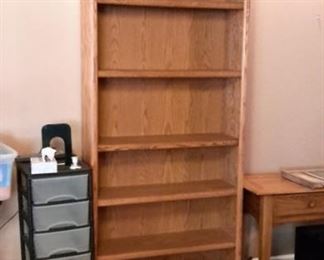 Sturdy oak bookcase