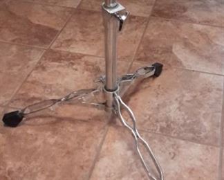 Unique glass table with drum stand legs...adjustable!