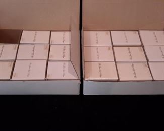 Lenox Spice Village. 23 cottage shaped spice jars, in box except for 5 of them. 1989.