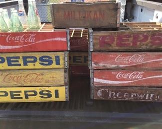 Pepsi coke cheerwine crates some with dividers