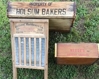 Neese’s country sausage wooden box