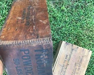 Winchester ammo box and explosive box